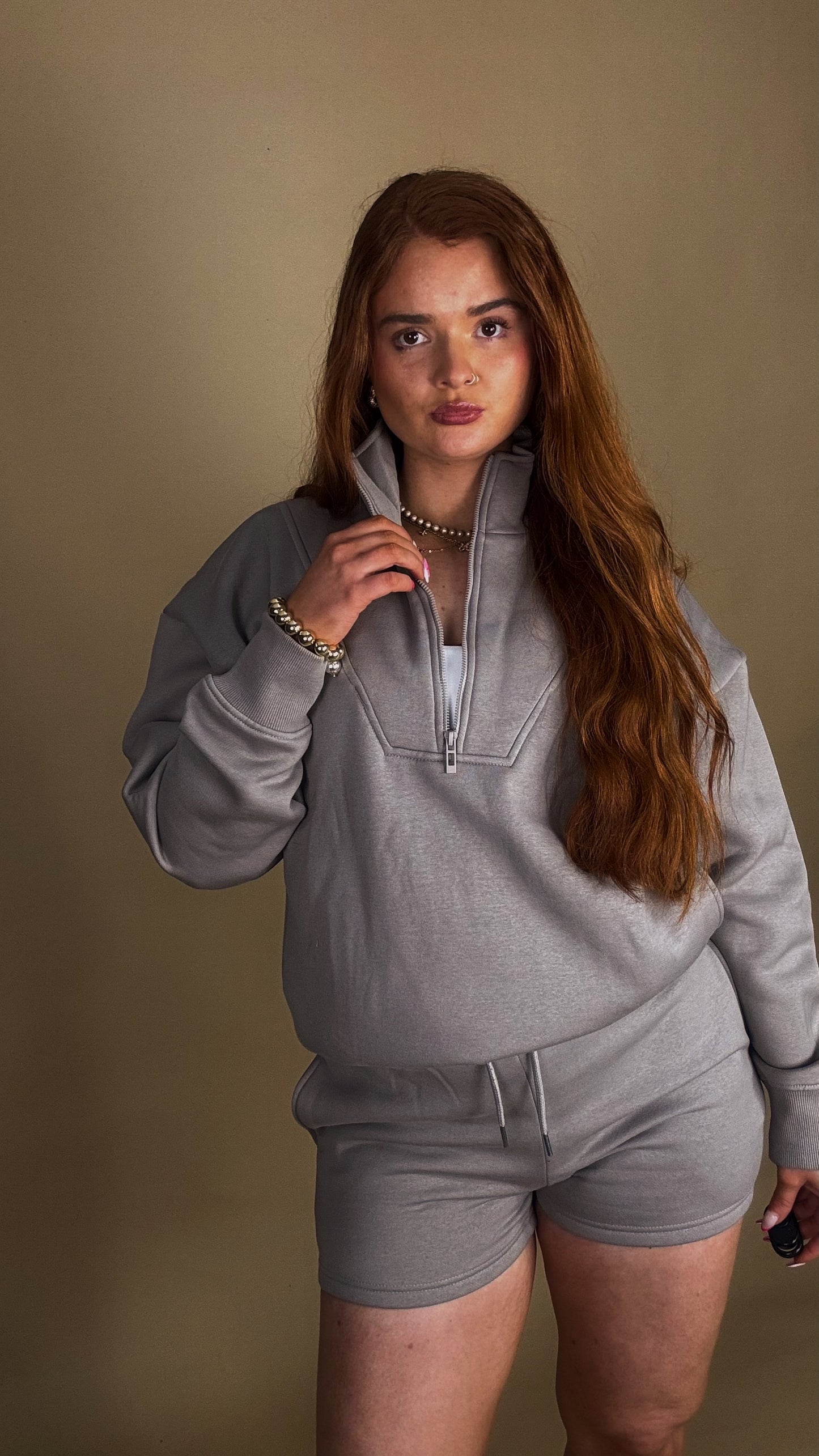 Carley 80% cotton fleece short set