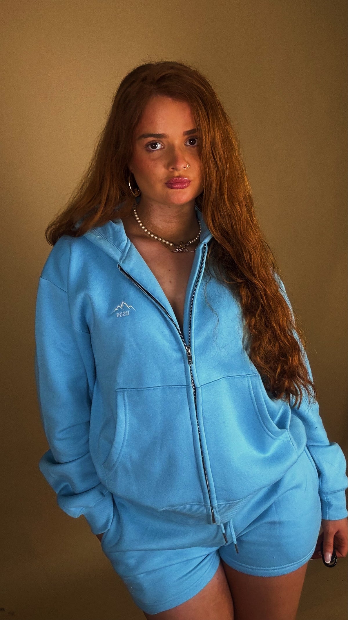 *shorts set* Brynn 80% cotton fleece line set.
