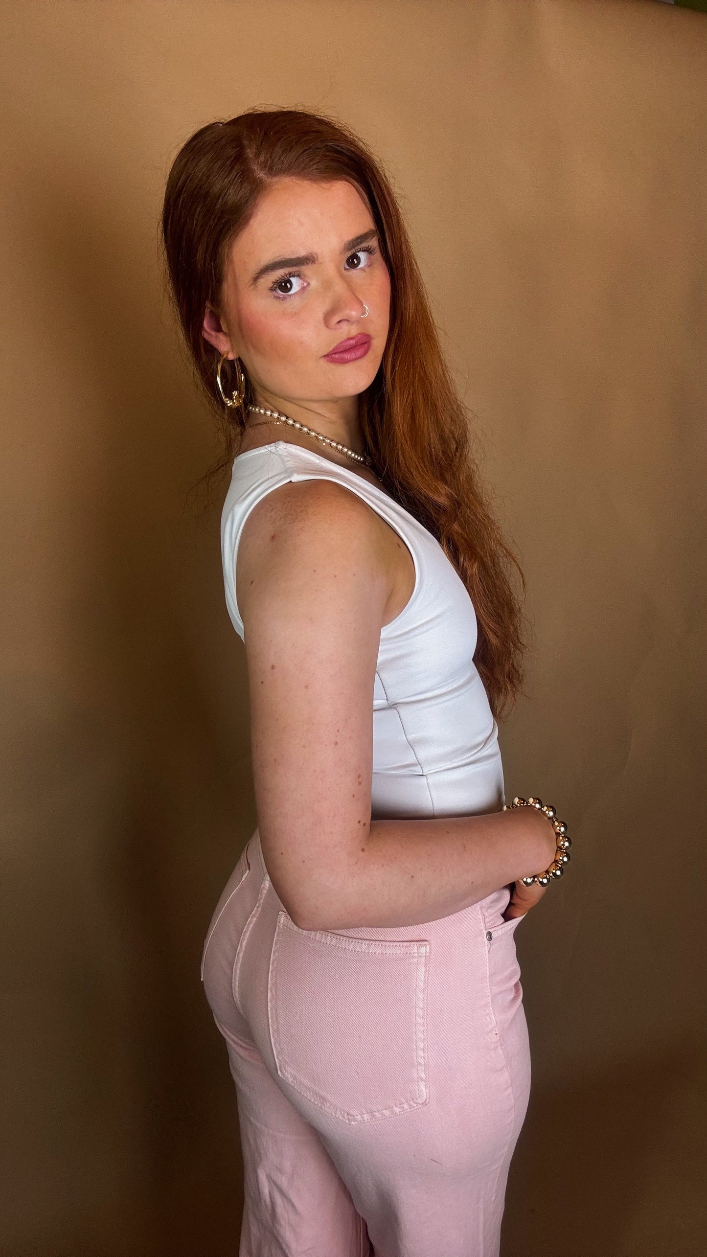 Polly Pastel Pink Jean