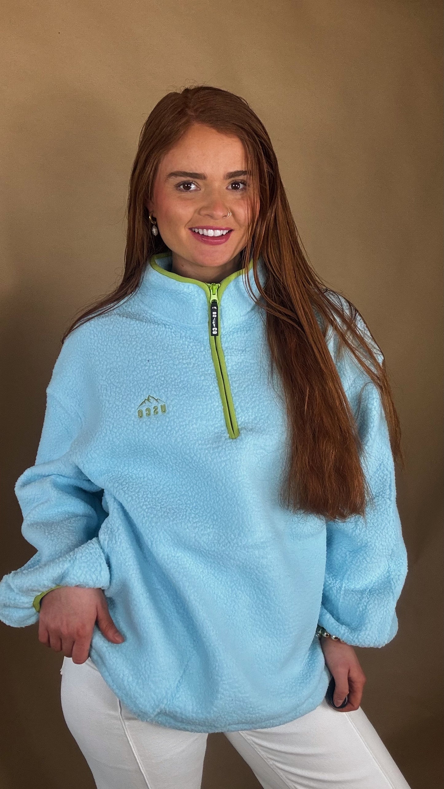 Niamh Balloon Sleeve fleece (pockets + drawstring)