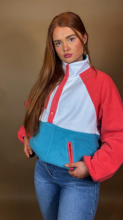 Maeve Balloon sleeve 3 pocket & draw string fleece fleece limited edition *size down*