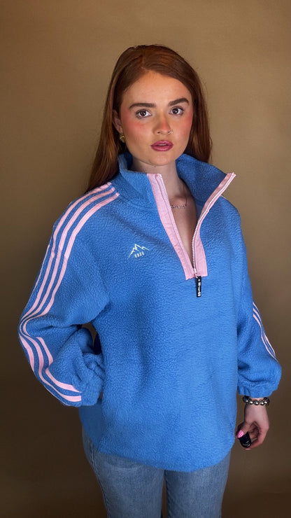 Hannah x4 Stripe Fleece size down. Pockets & draw string