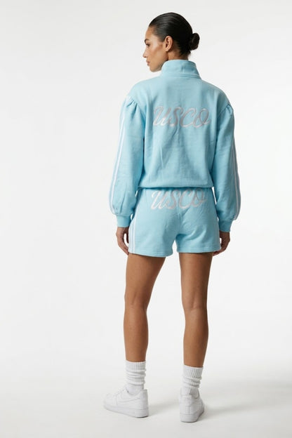 Tiffany Blue 80% Cotton Shorts set
