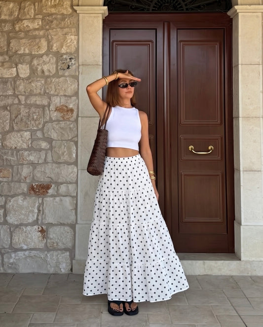 Maisy Polka Dot Maxi Skirt