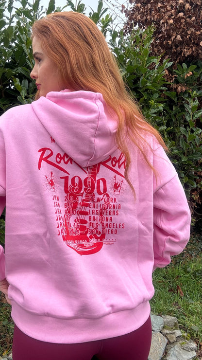 Kaycee Leah Rock n Roll fleece line oversize Hoodie *70% organic cotton*