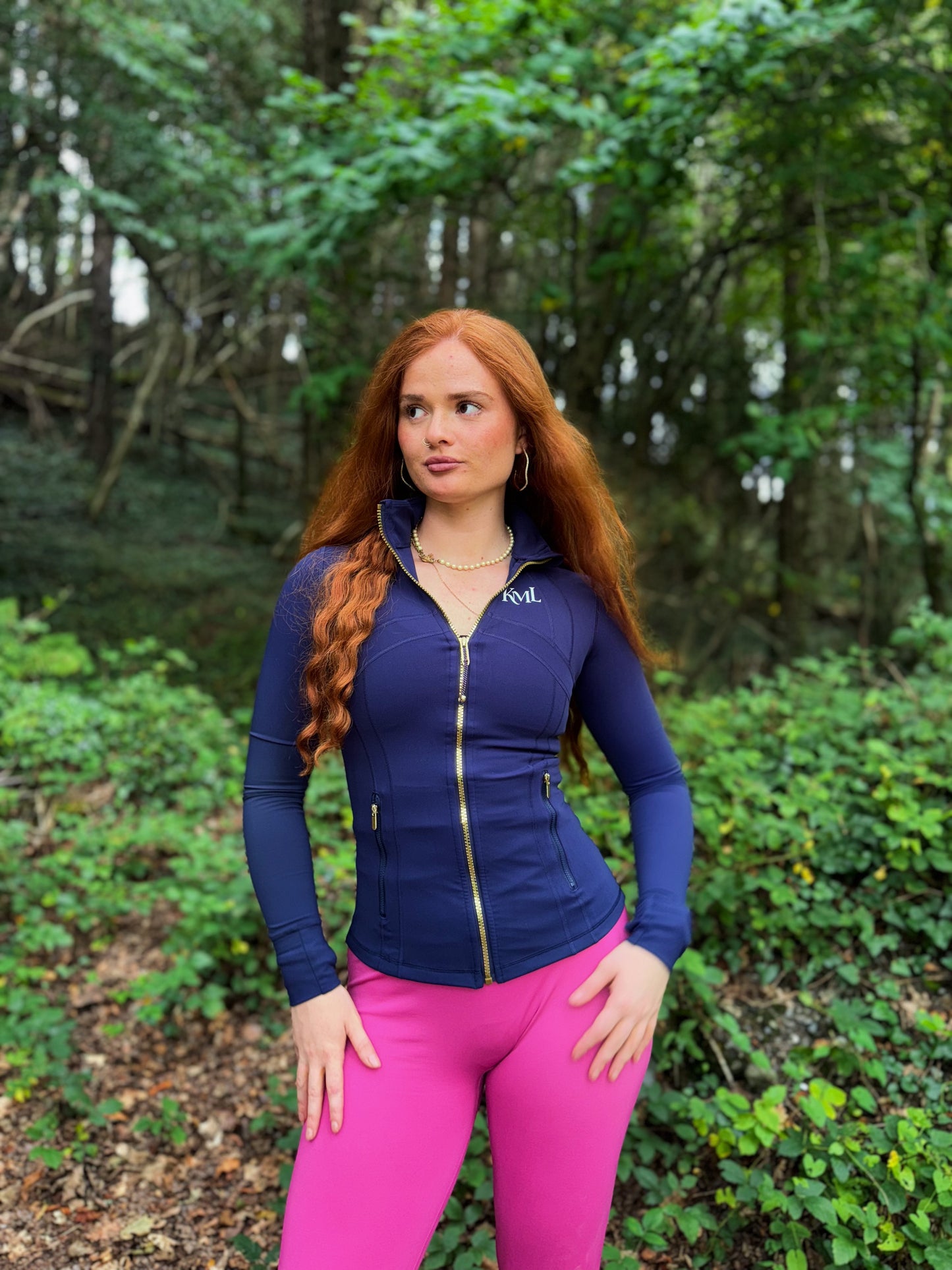 Navy sculpt jacket