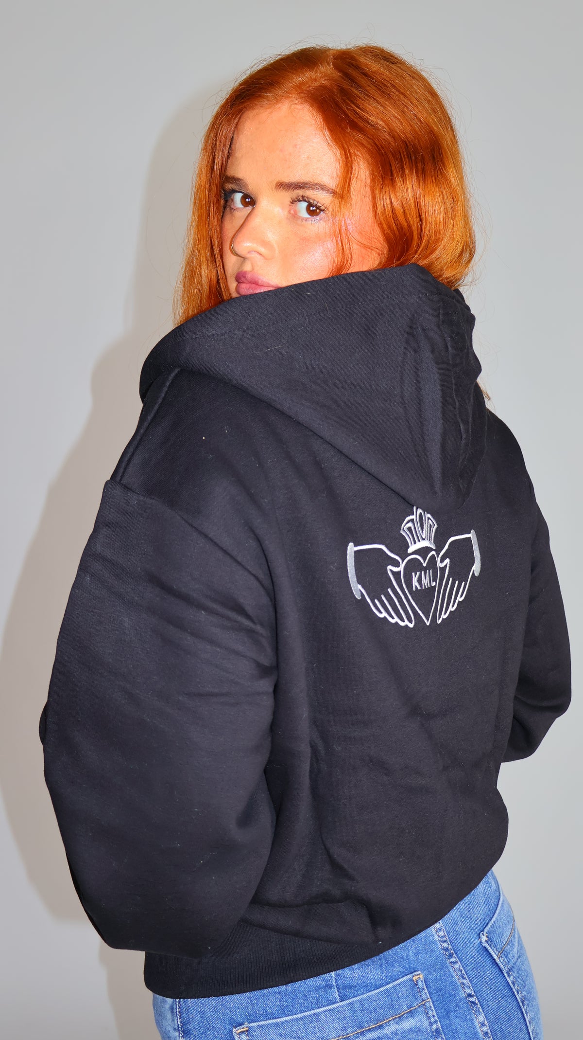 Una Claddagh Fleeced Hoodie.