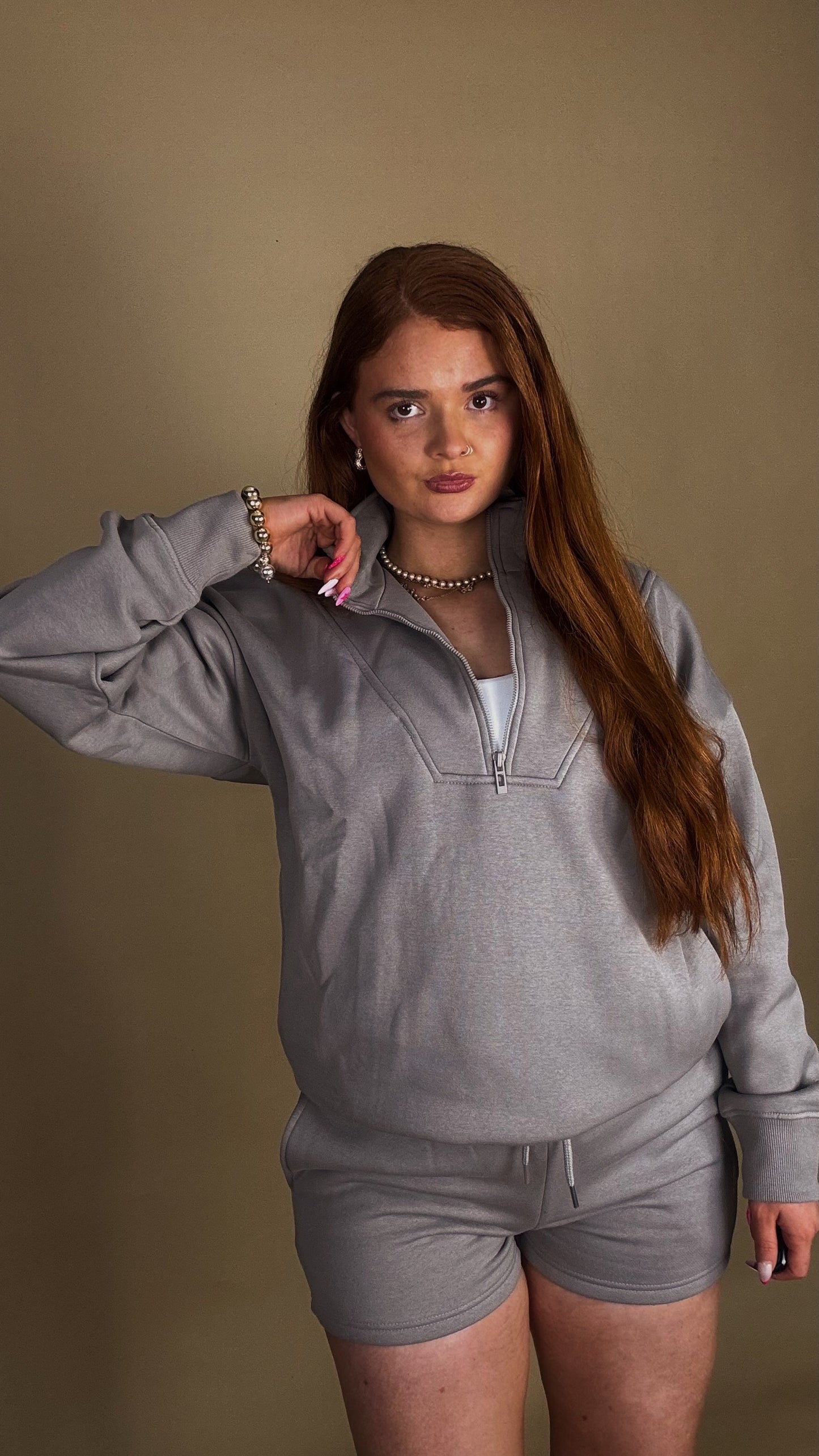 Carley 80% cotton fleece short set