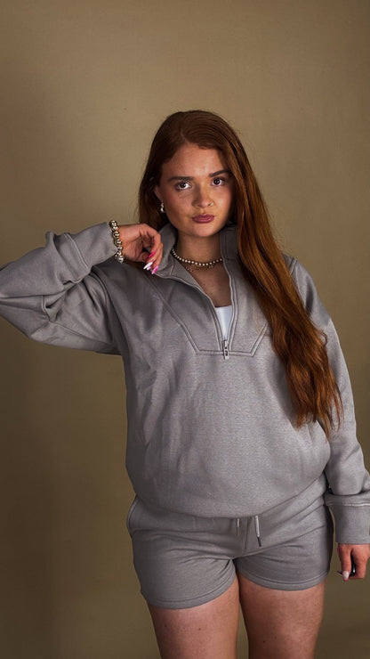 Carley 80% cotton fleece short set