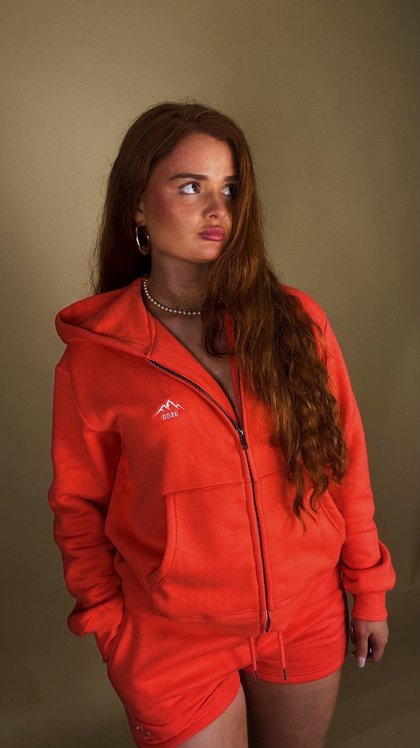 Baywatch Red shorts Pamela set 80% cotton fleece line.