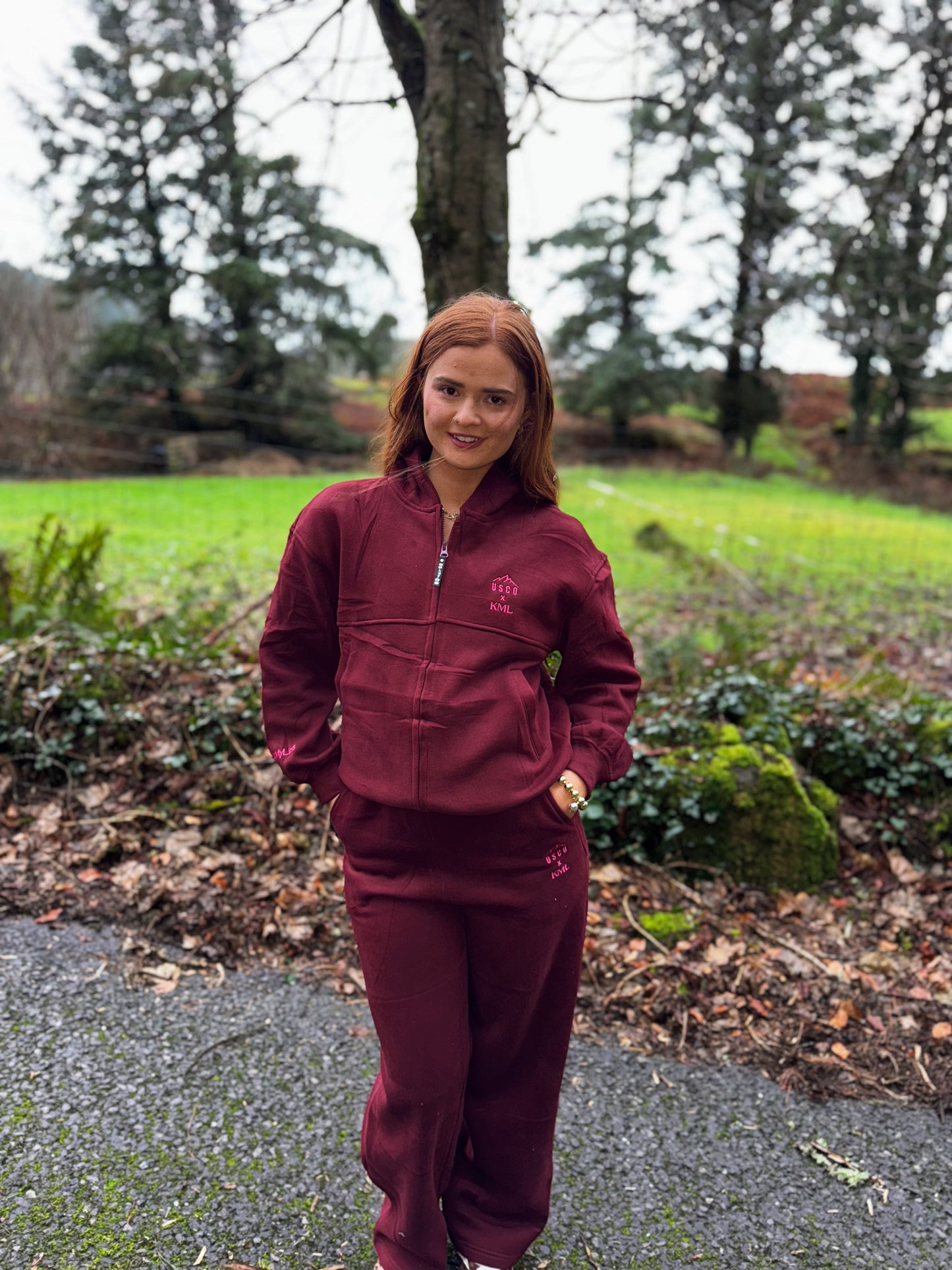 Burgundy KML x USCO LIMITED EDITION Fleece line set *size down*