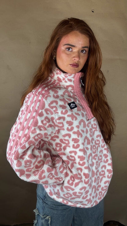 Payton Pink Leopard print zip up