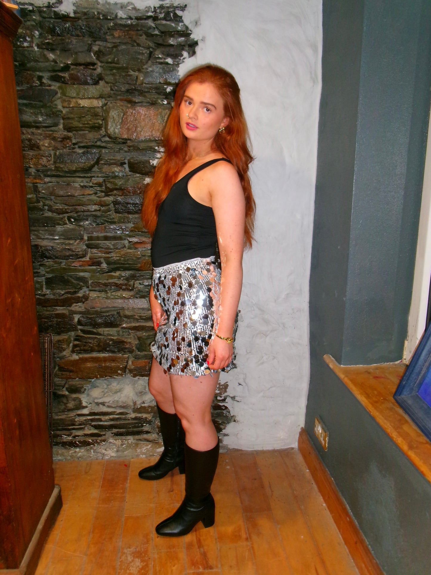 Sarah Stretchy Sequin Skirt