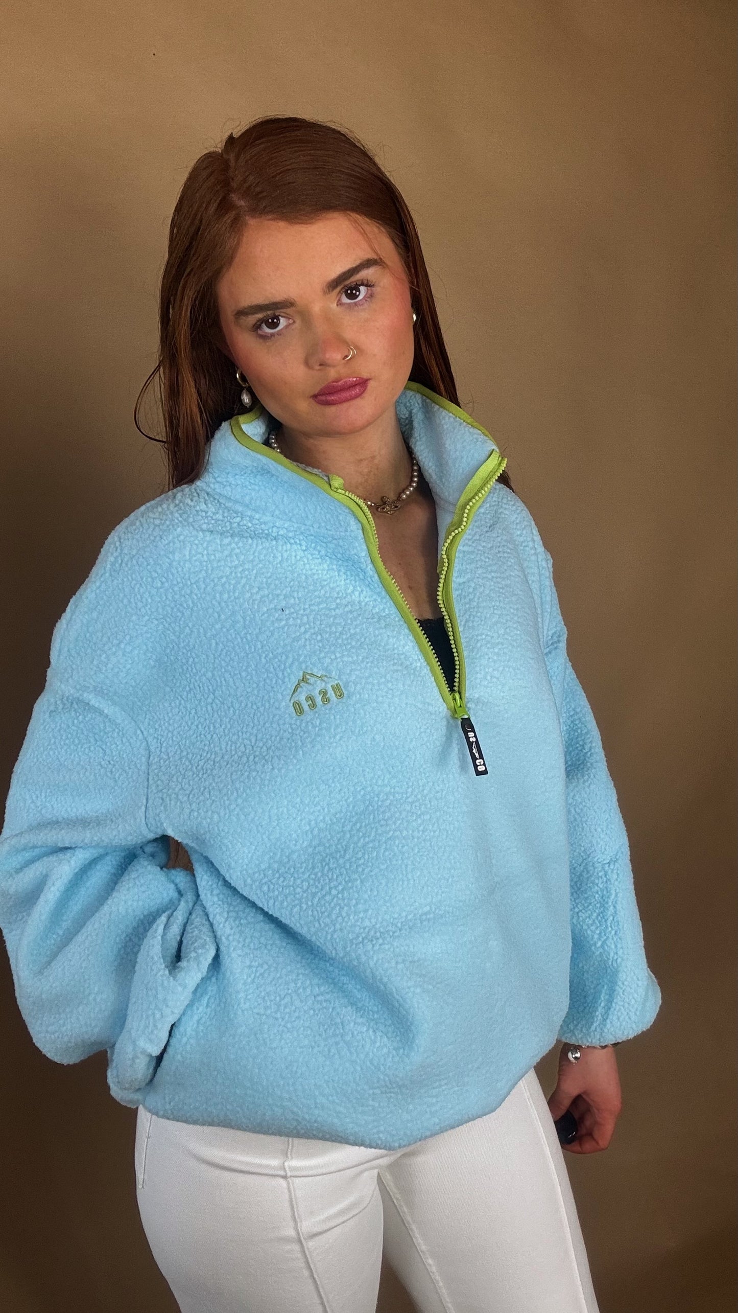 Niamh Balloon Sleeve fleece (pockets + drawstring)