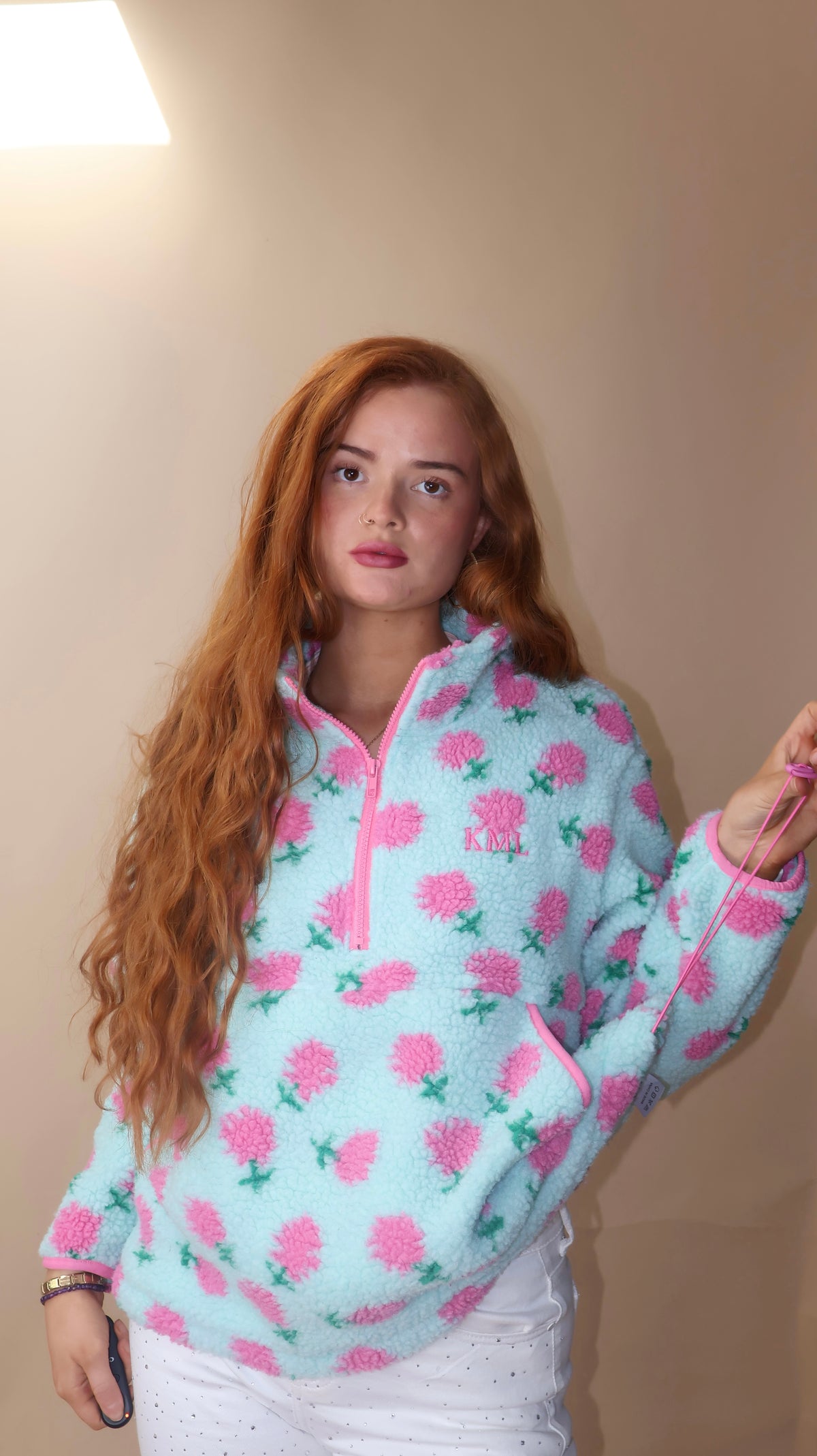 ONE OFF DROP. Peaches KML Limited Edition Fleece. Drawstring & Pockets *Thermal fleece-more dense finish on the inside