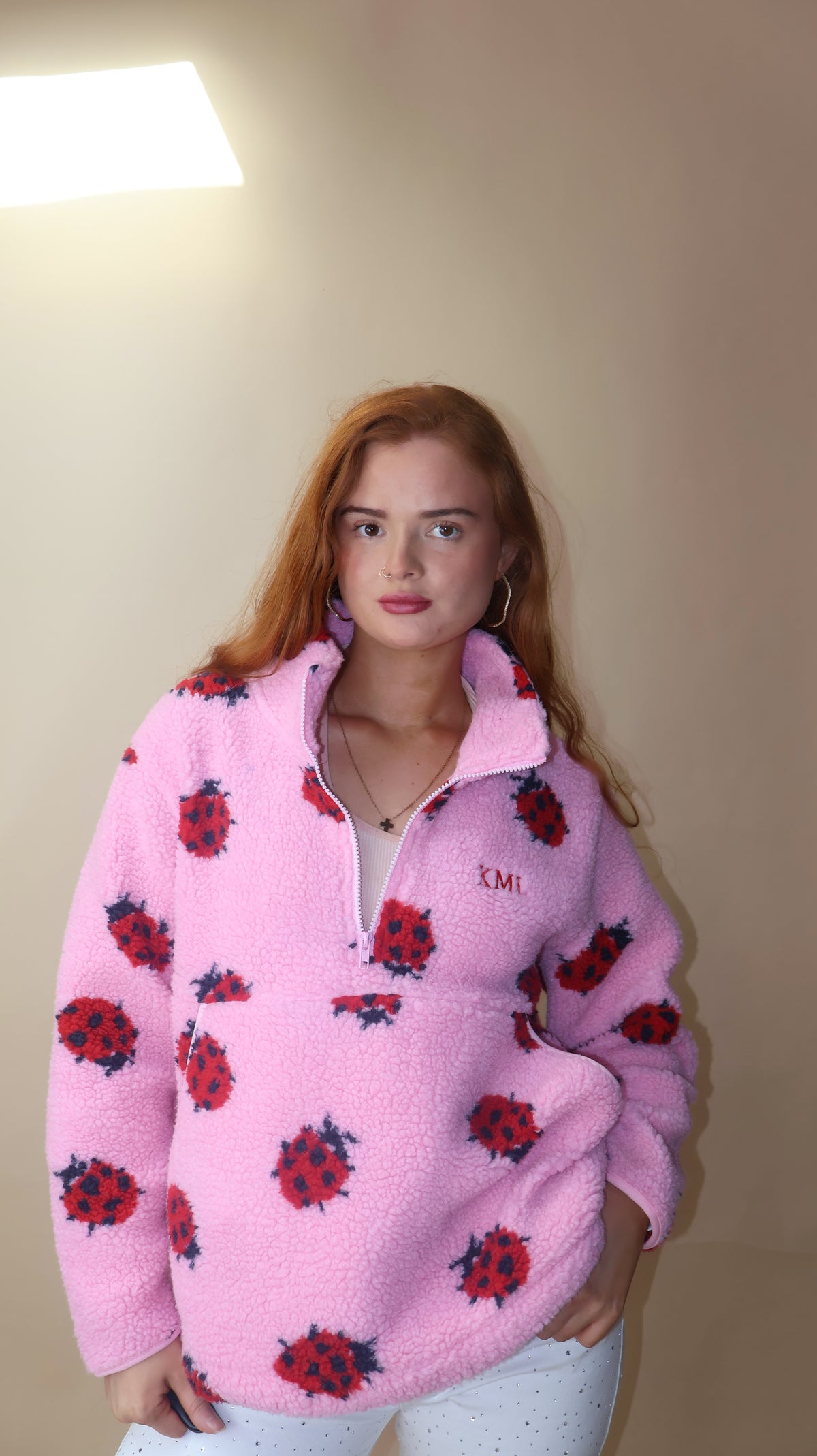 ONCE OFF DROP. Kelly KML Ladybird Fleece. With drawstring & pockets. *Thermal fleece-more dense finish  on the inside