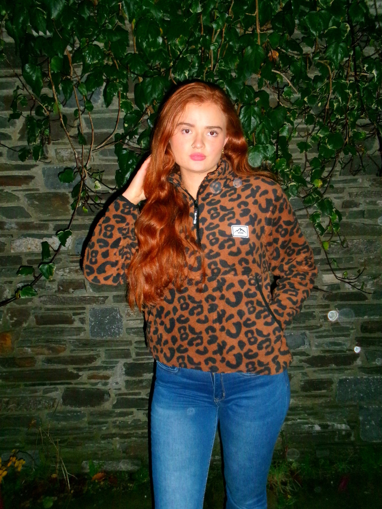 Leah leopard fleece