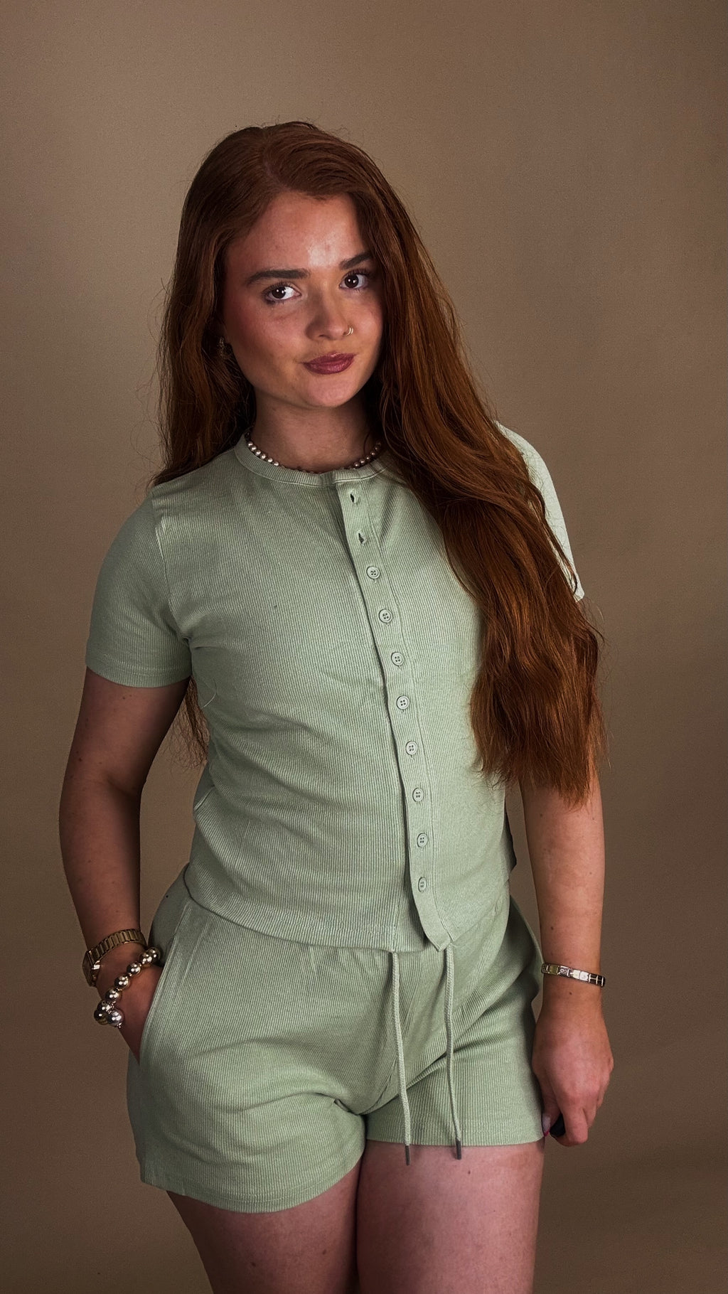 Katie 95% cotton fleece short set