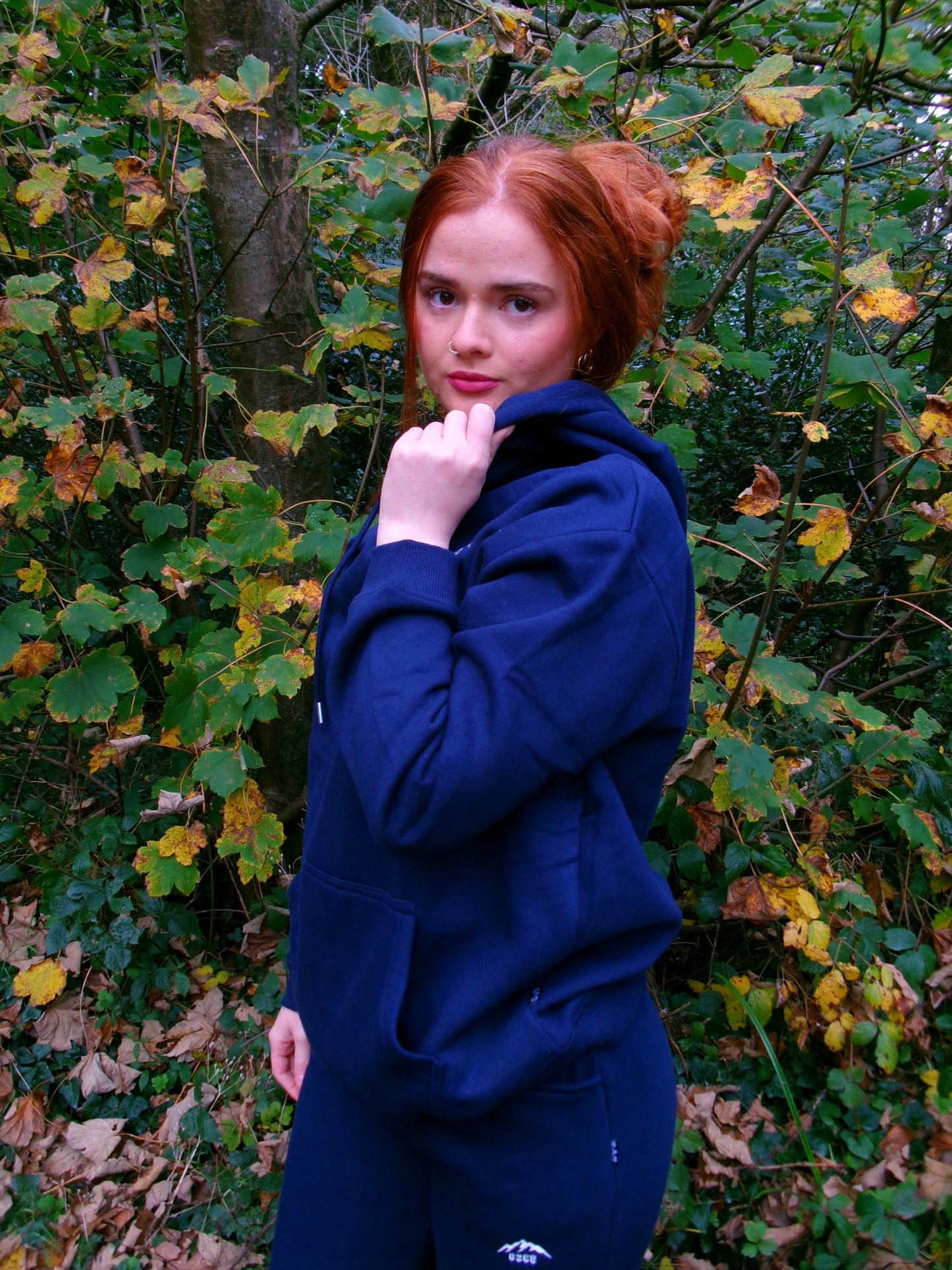 Niamh Navy 80% cotton fleece line set