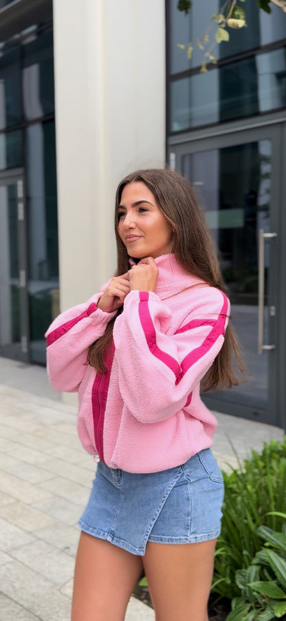 Olivia Full Zip Fleece. Pockets + Drawstring)
