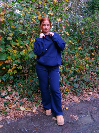 Niamh Navy 80% cotton fleece line set