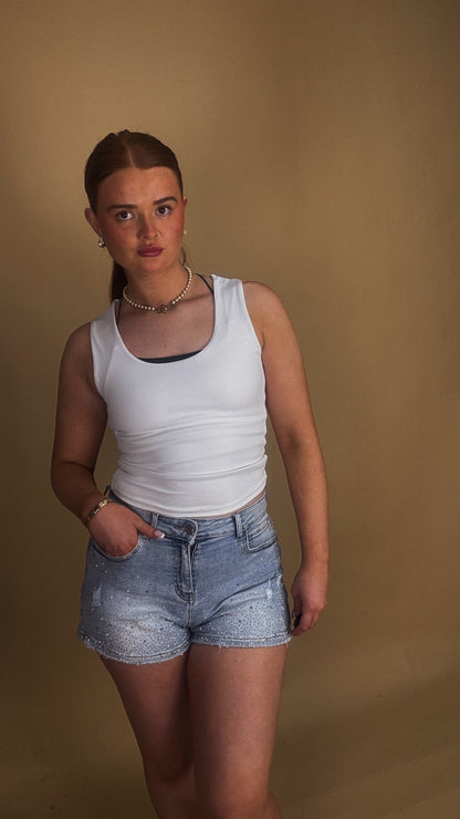 Shorts with diamonte 8662