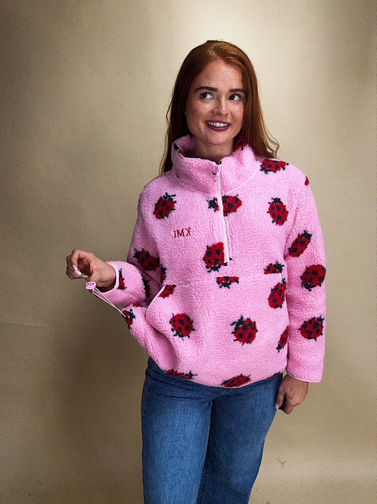 ONCE OFF DROP. Kelly KML Ladybird Fleece. With drawstring & pockets. *outdoor fleece