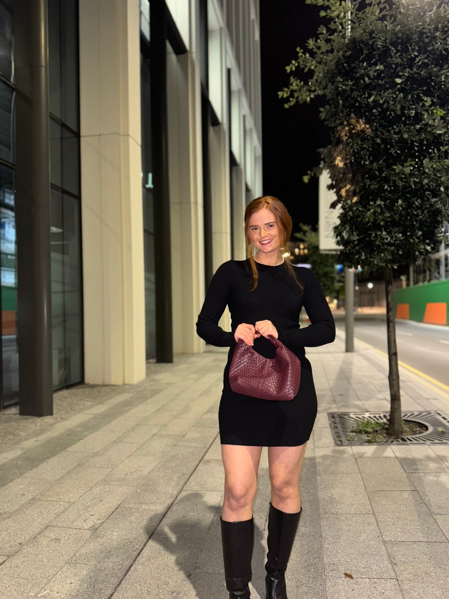 Blake Black Ribbed Dress *made with recycled fabrics*