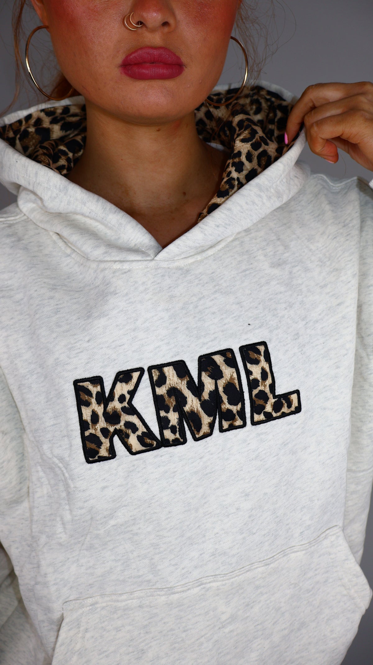 Fifi Fleece lined leopard hoodie