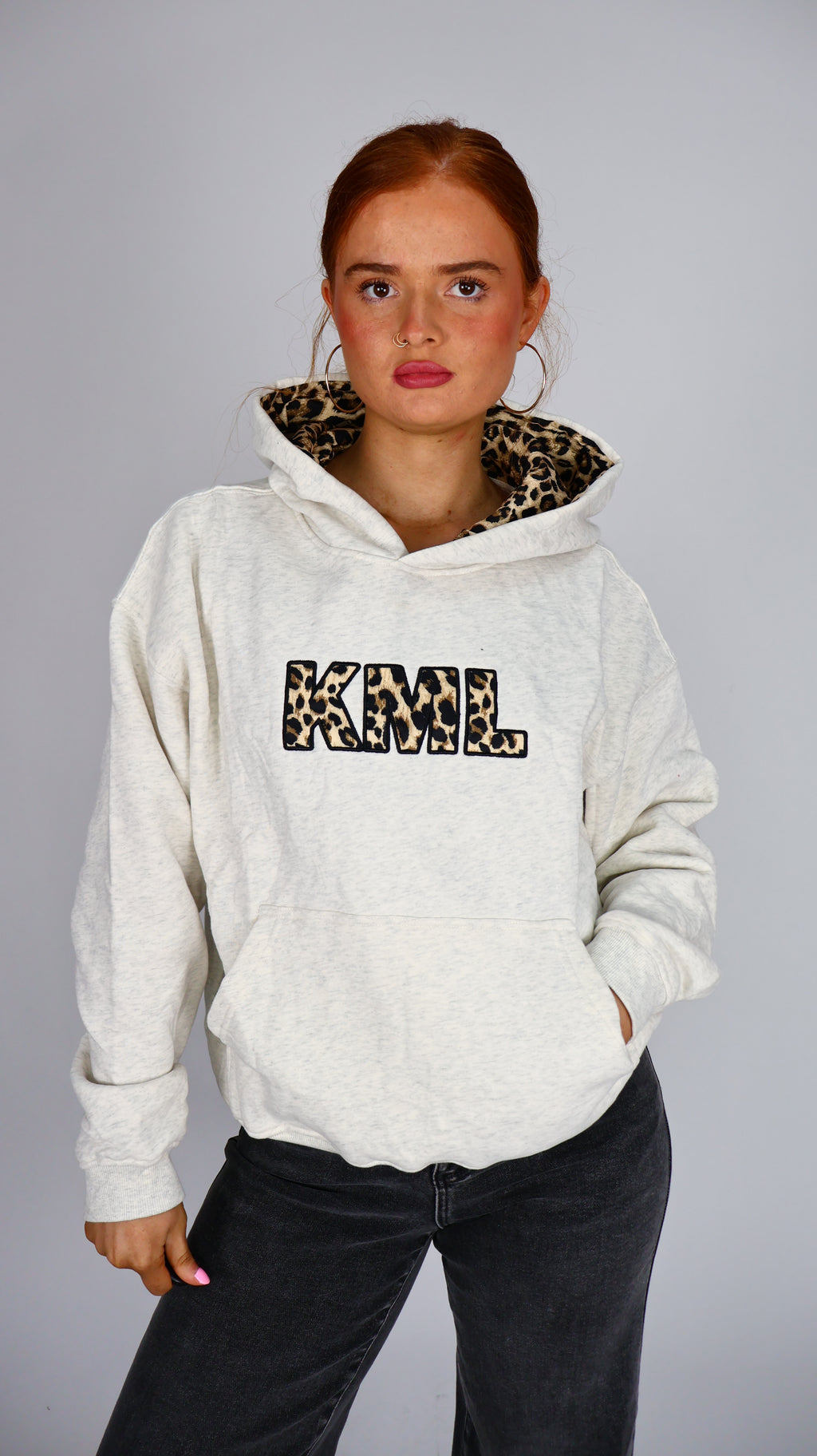 Fifi Fleece lined leopard hoodie