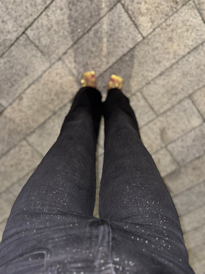 *subtle shimmer*Vivienne High waist Straight Leg Jean