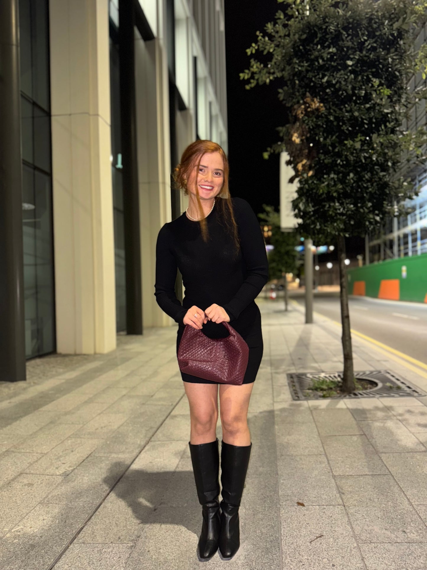 Blake Black Ribbed Dress *made with recycled fabrics*