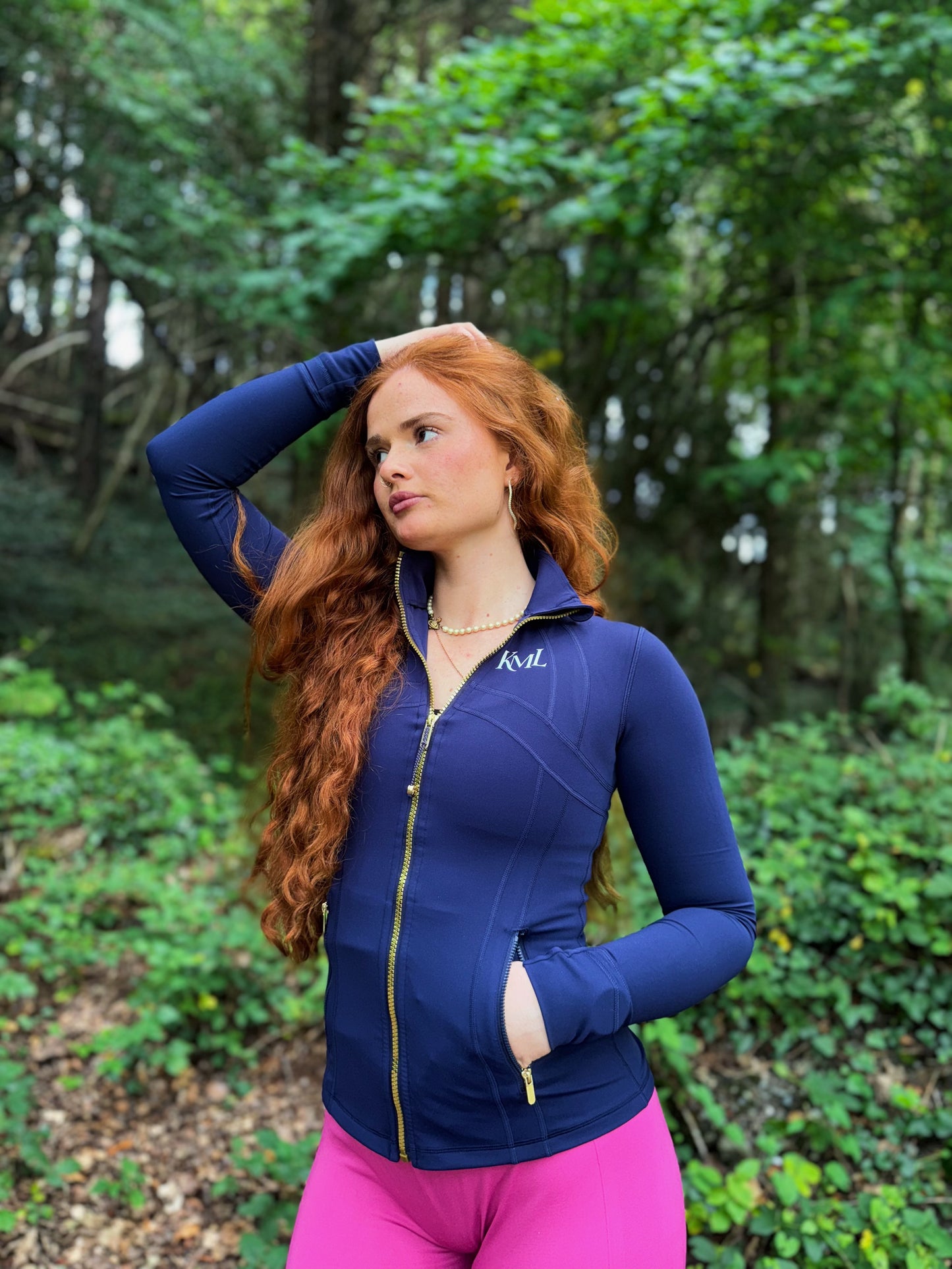 Navy sculpt jacket
