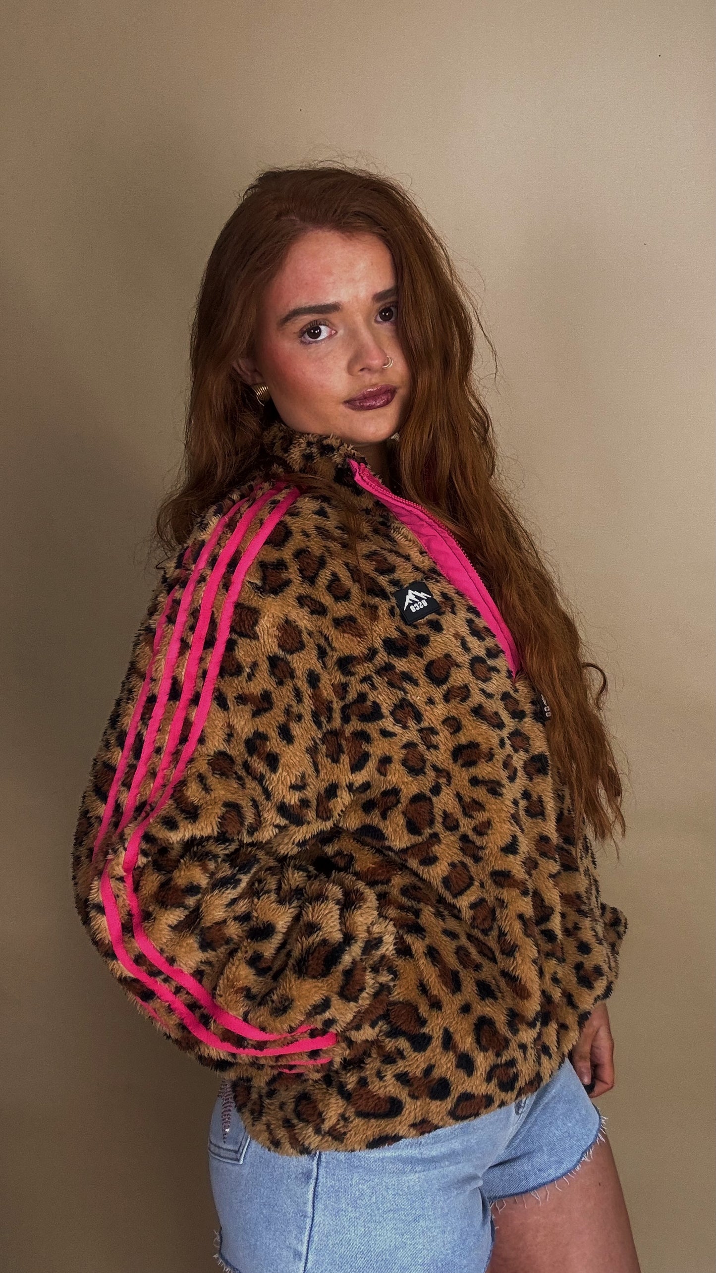 Clodagh Leopard Fleece. Drawstring + pockets