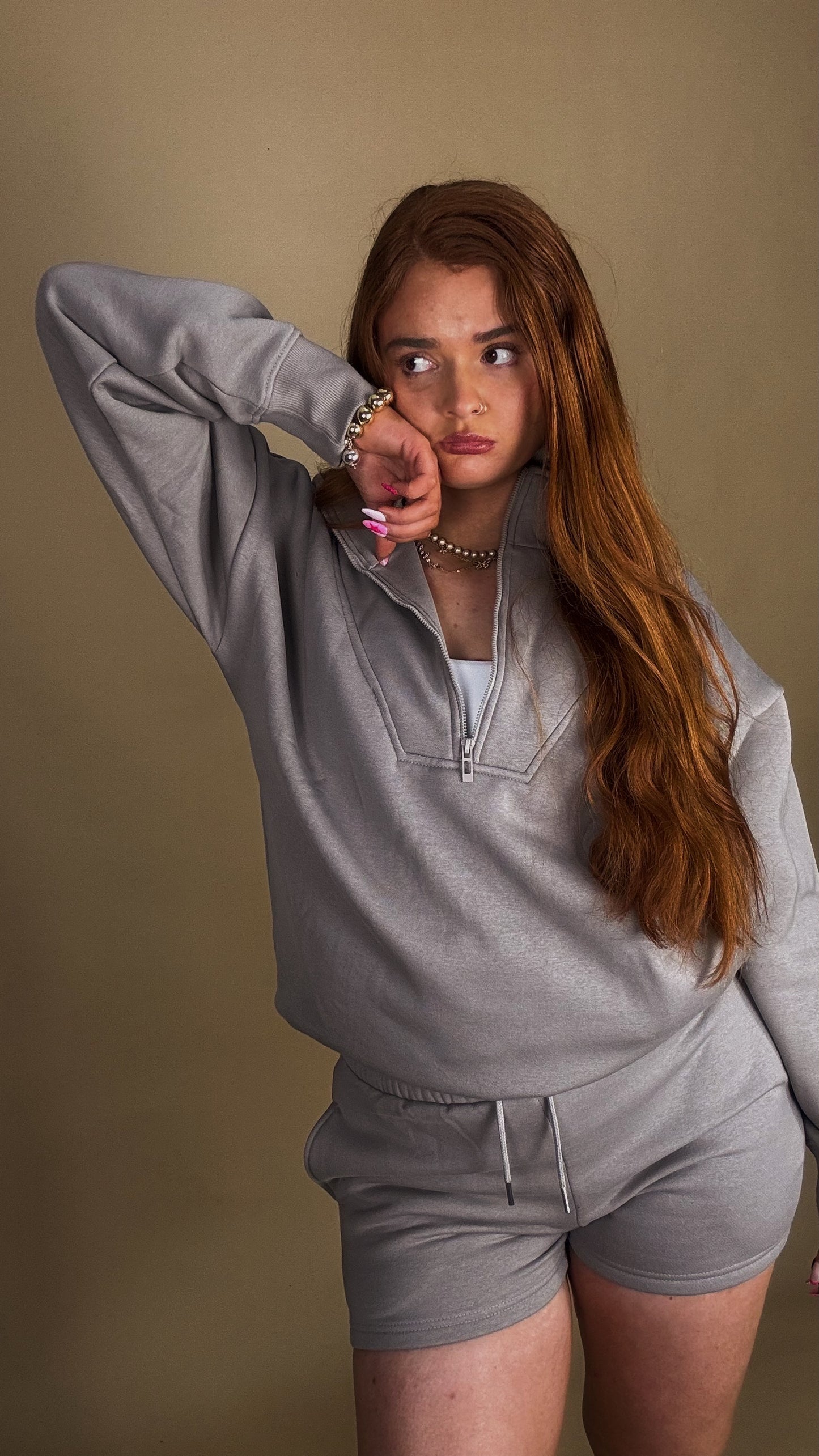 Carley 80% cotton fleece short set