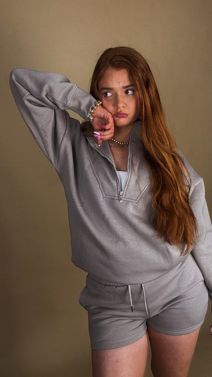 Carley 80% cotton fleece short set