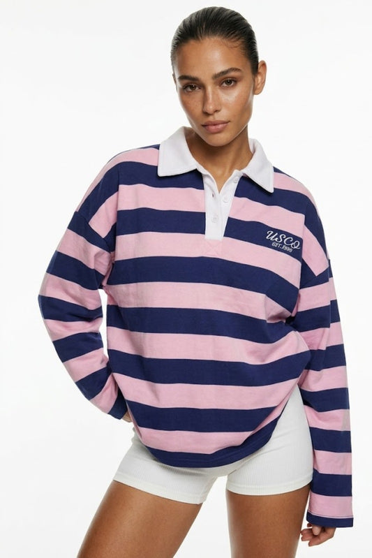 Sofia 80% Cotton Rugby Top