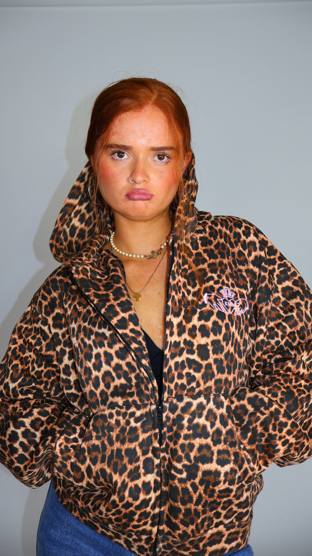 Doireann Claddagh Leopard Hoodie
