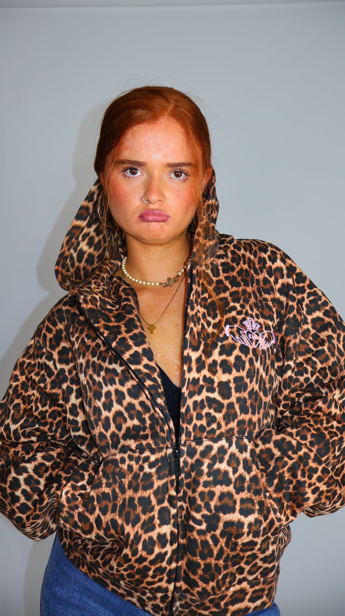 Doireann Claddagh Leopard Hoodie