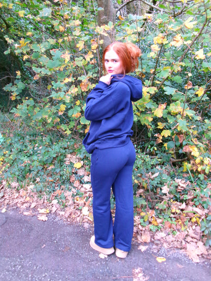 Niamh Navy 80% cotton fleece line set