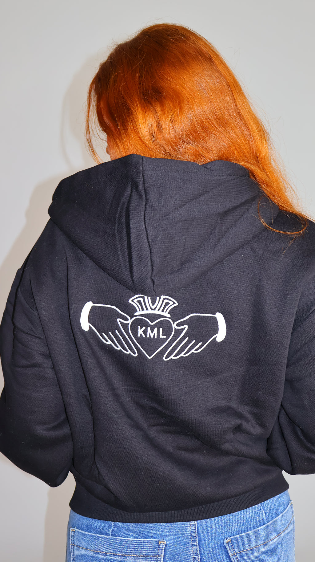 Una Claddagh Fleeced Hoodie.