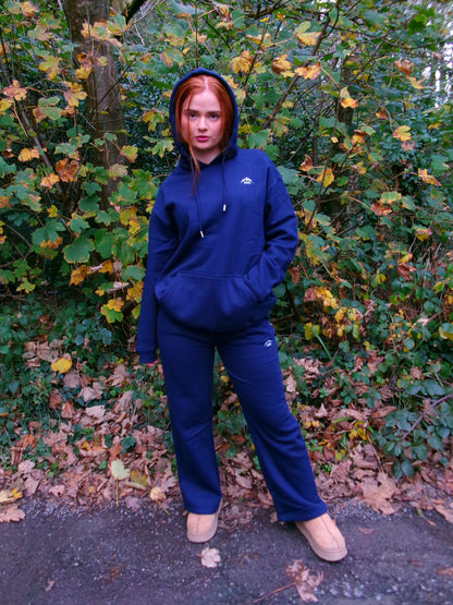 Niamh Navy 80% cotton fleece line set