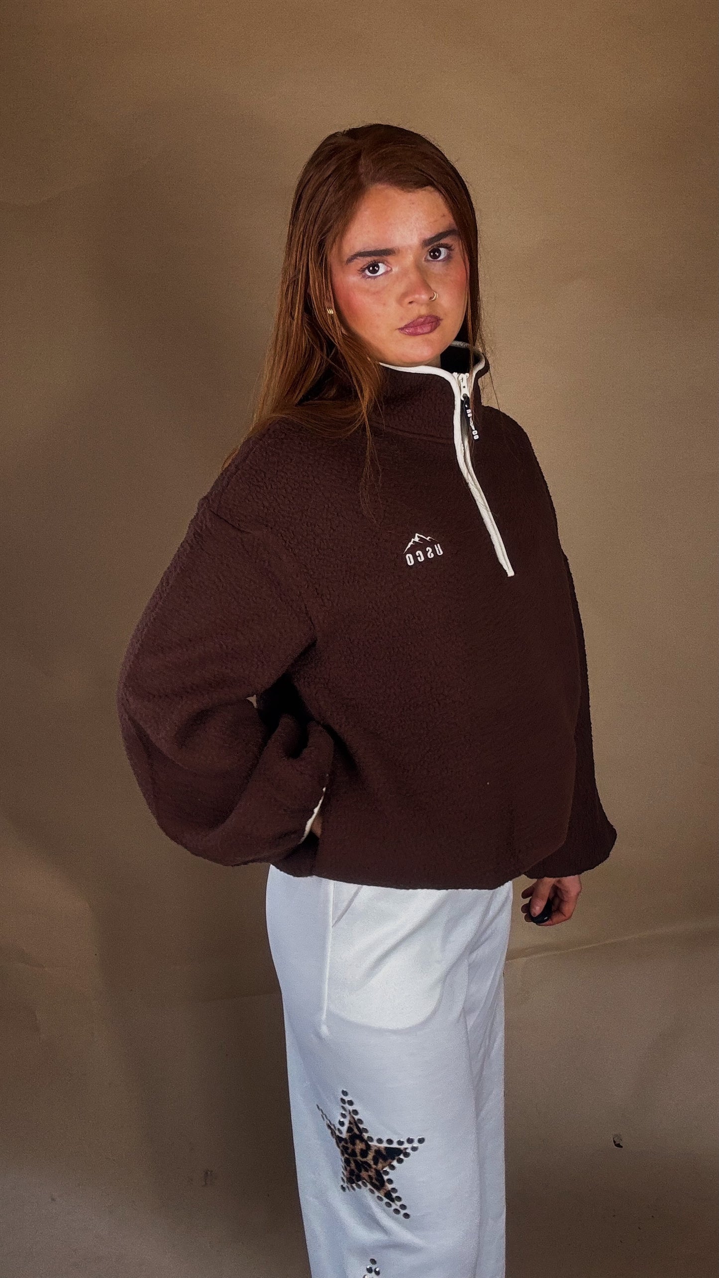 Monica Balloon Sleeve fleece (pockets + drawstring)