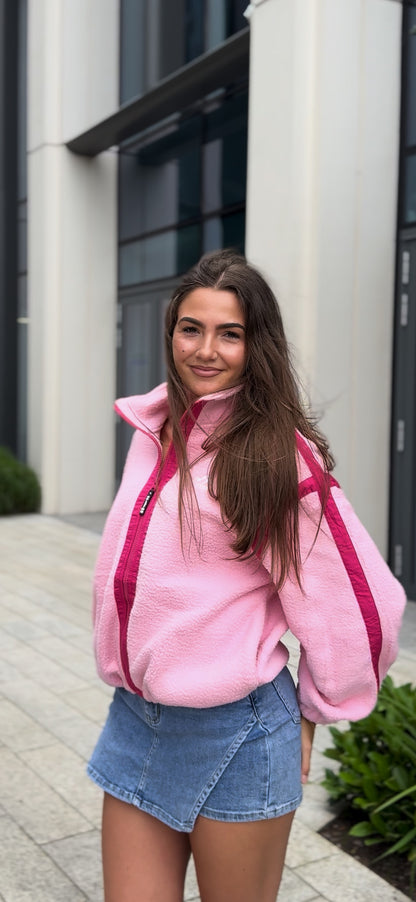 Olivia Full Zip Fleece. Pockets + Drawstring)