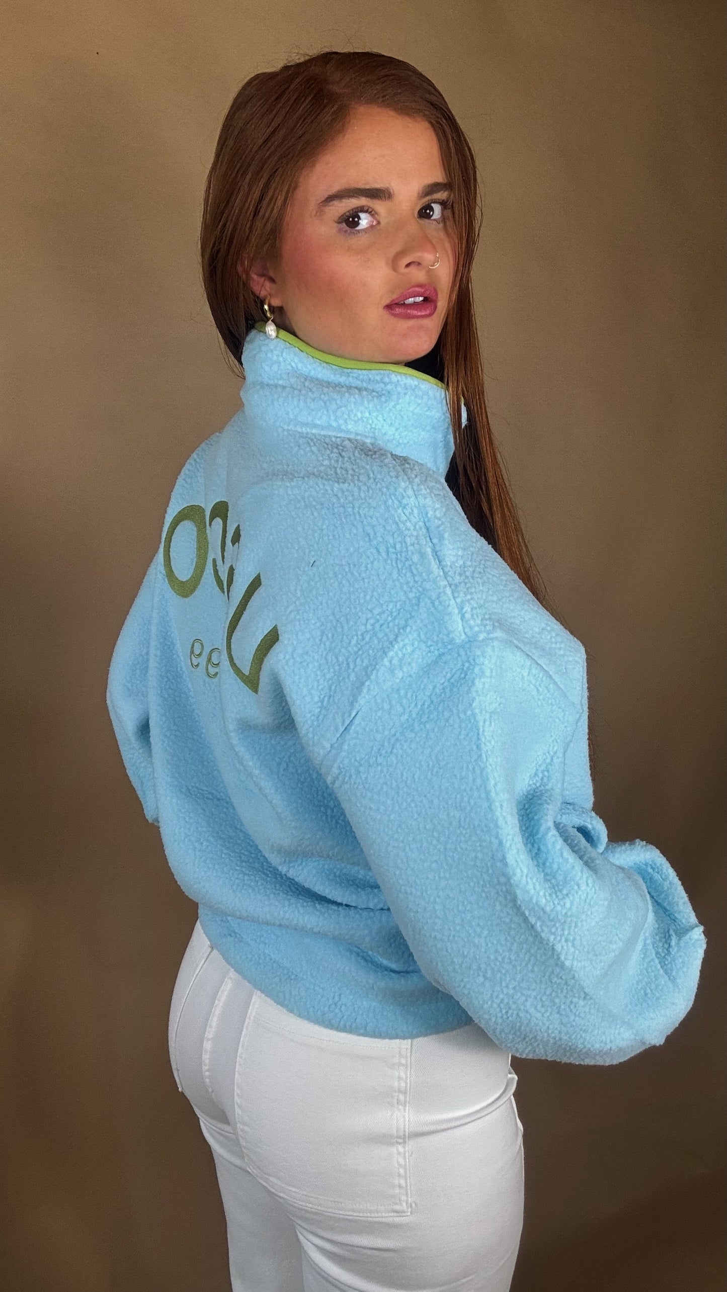 Niamh Balloon Sleeve fleece (pockets + drawstring)