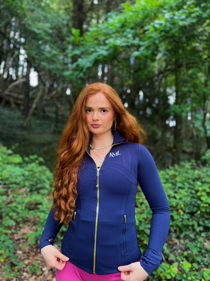 Navy sculpt jacket