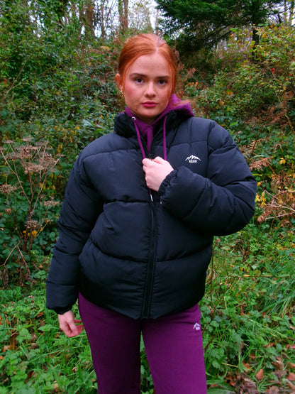 Jasmine Jet Black waterproof Ultra puffer *with pockets & draw string!!*