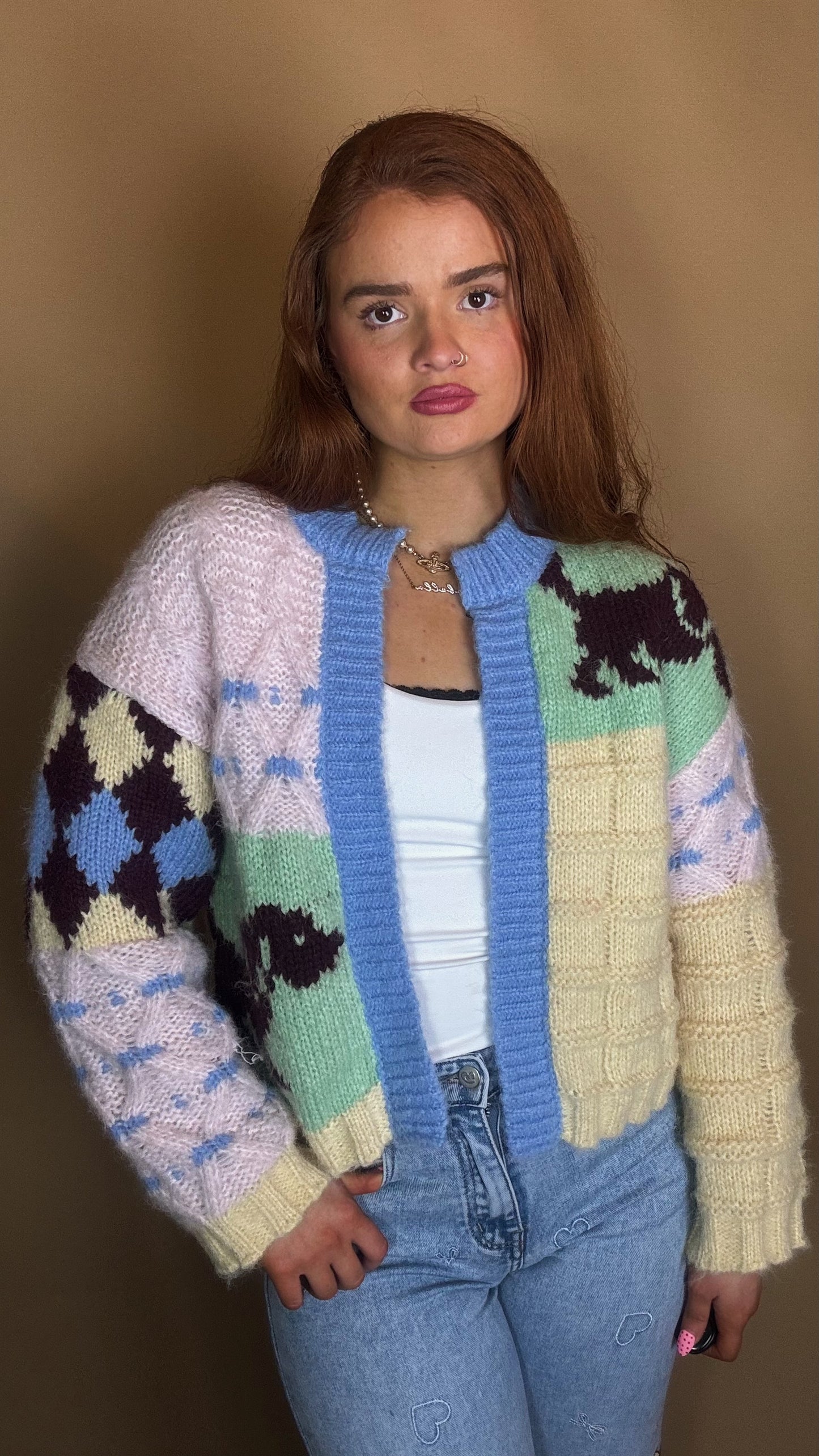 Hattie Exclusive Dachshund Thick Knit Cardigan