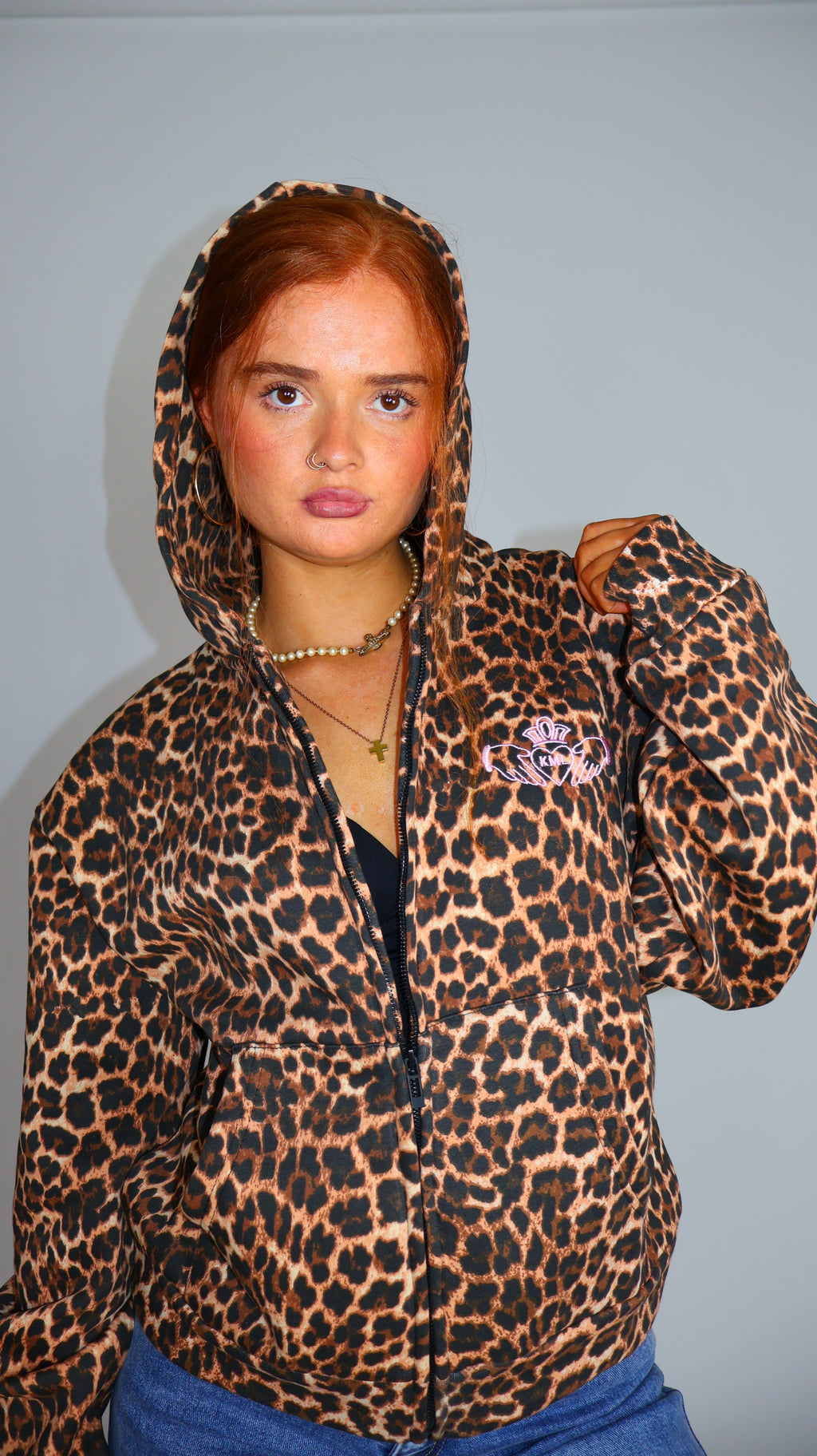 Doireann Claddagh Leopard Hoodie