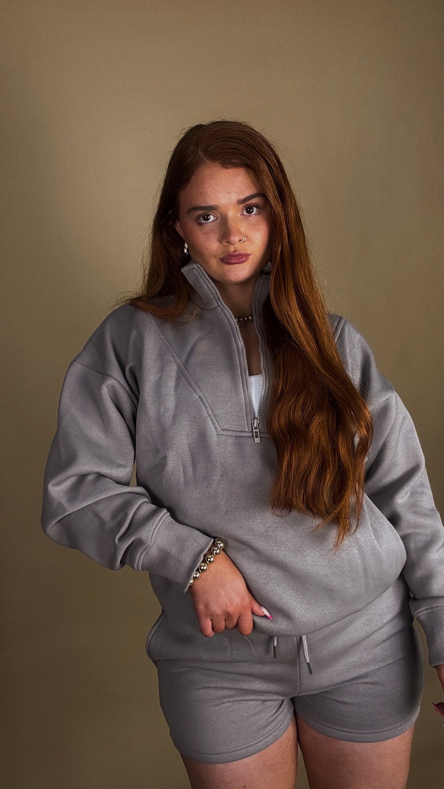 Carley 80% cotton fleece short set